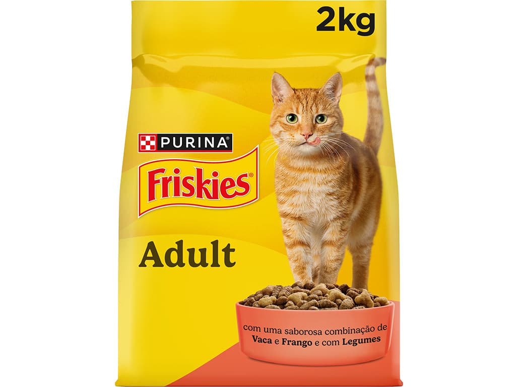 RAÇÃO PARA GATO FRISKIES COM VACA E FRANGO 2KG