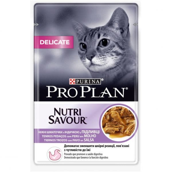 Ração Húmida Purina Pro Plan Nutri Savour Delicate Peru 85g