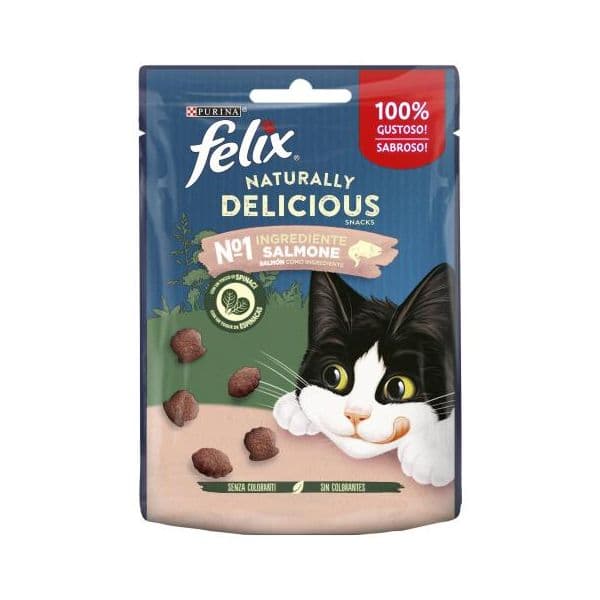 Purina Felix Naturally Delicious Snacks Salmão e Espinafre 50g