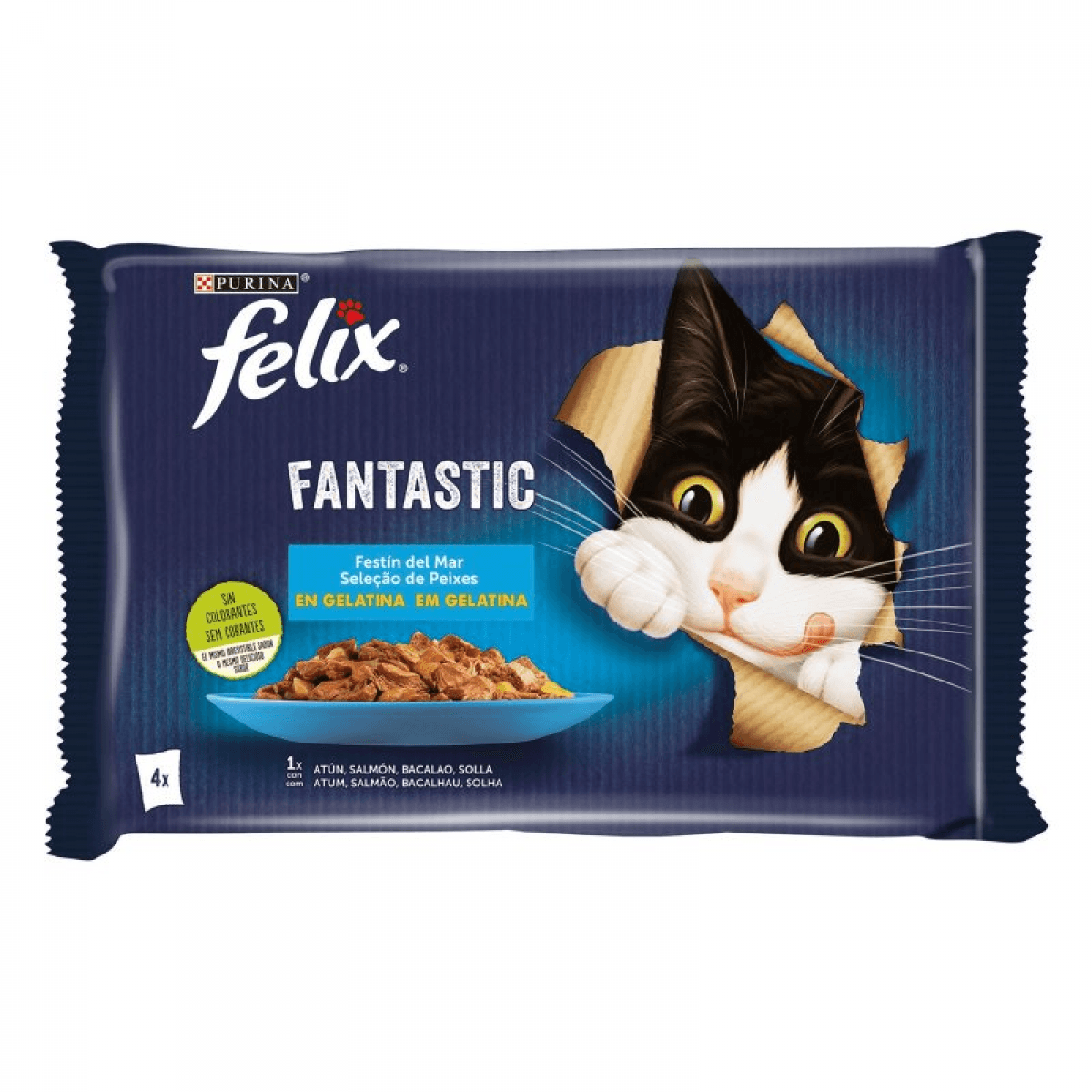 Ração Húmida Felix Vision Beauty Fantastic Peixes 85g