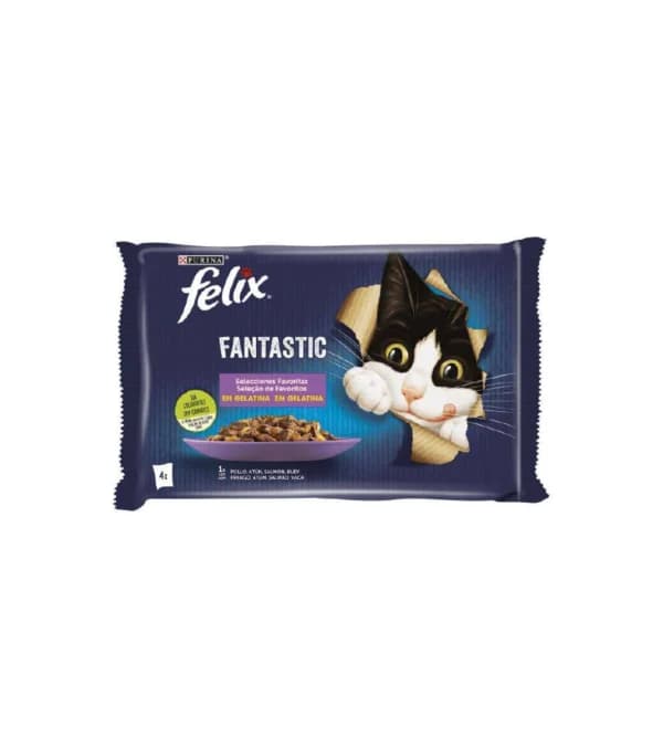 Felix Fantastic Seleção de Favoritos 4x85gr Ração Húmida para Gato - Campet