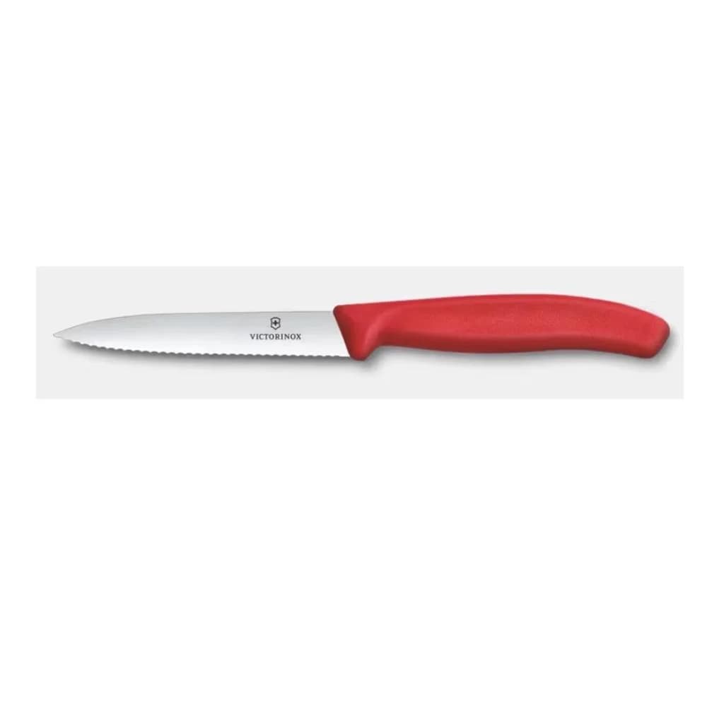 Faca Victorinox 10CM Serrilha Vermelha 6.7731.C1