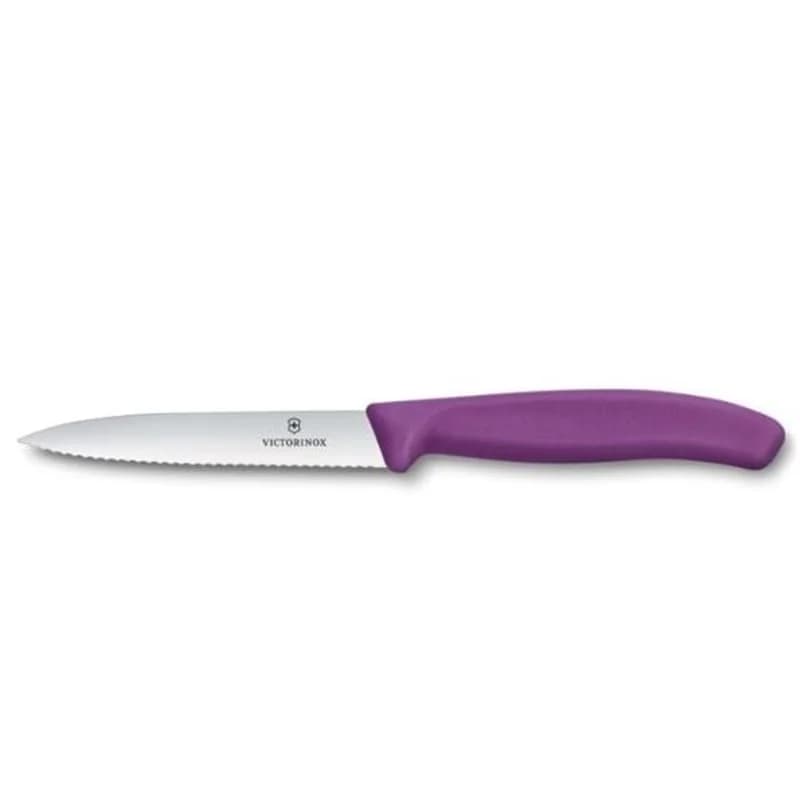 Faca Victorinox 10CM Serrilha Roxa 6.7735.C1