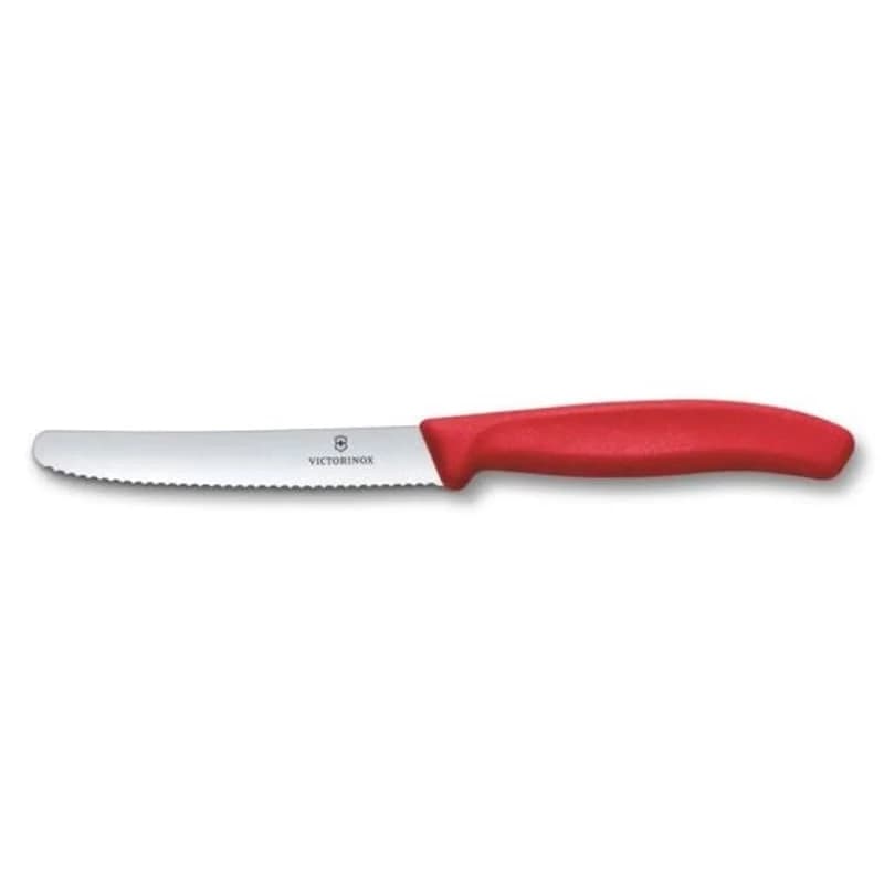 Faca Victorinox 11CM Redonda Serrilha Vermelha 6.7831.C1