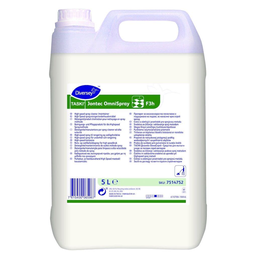 Diversey TASKI Jontec Omnispray – Spray de Manutenção e Alto Brilho para Pavimentos 5L