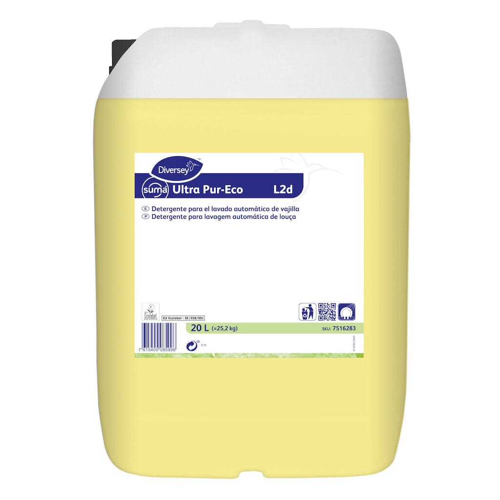 Diversey Suma Ultra Pur-Eco L2 Detergente para Máquinas de Louça em Águas Macias 20 L