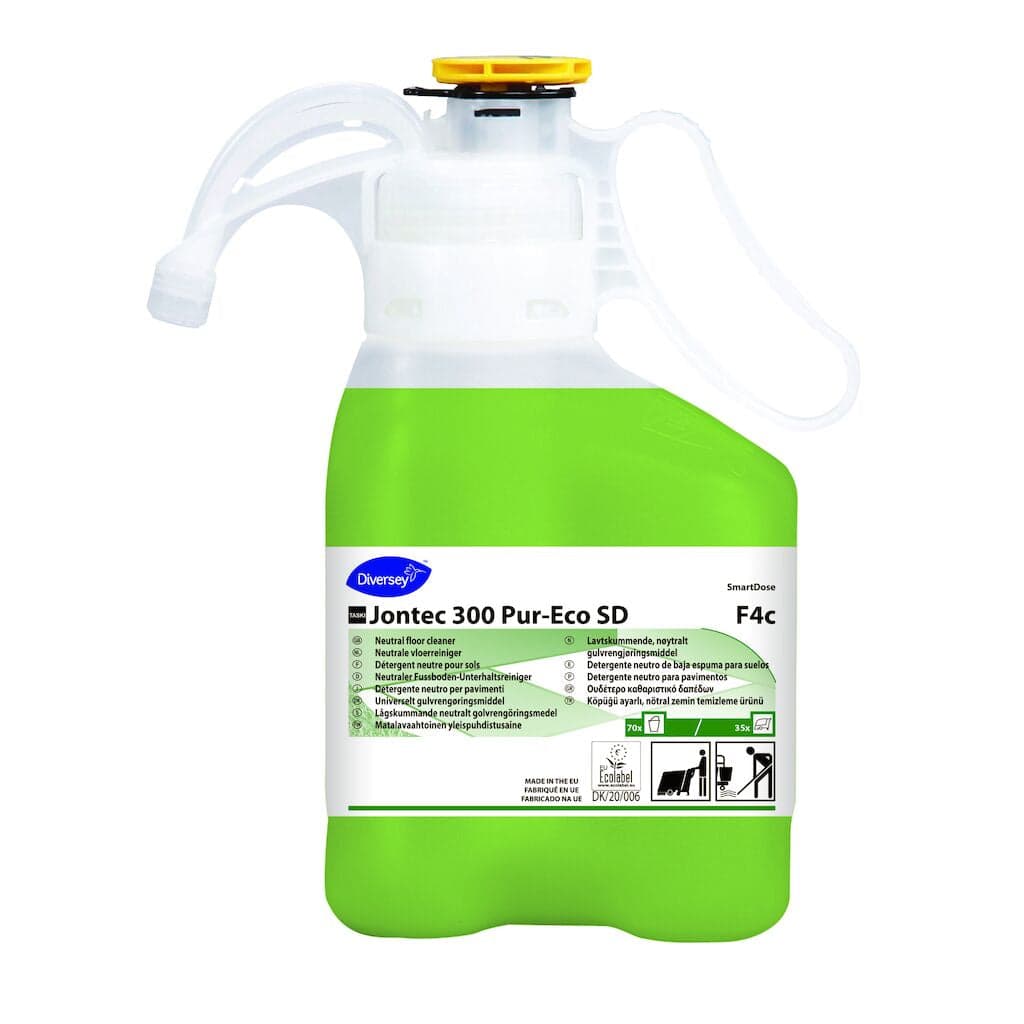 TASKI Jontec 300 Pur-Eco F4c SmartDose – Detergente Neutro para Pavimentos com Baixa Espuma 1,4L