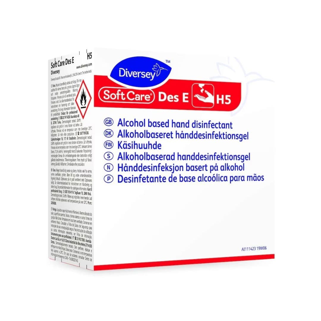 Diversey Soft Care Des E – Desinfetante de Mãos em Gel à Base de Álcool 71,5%