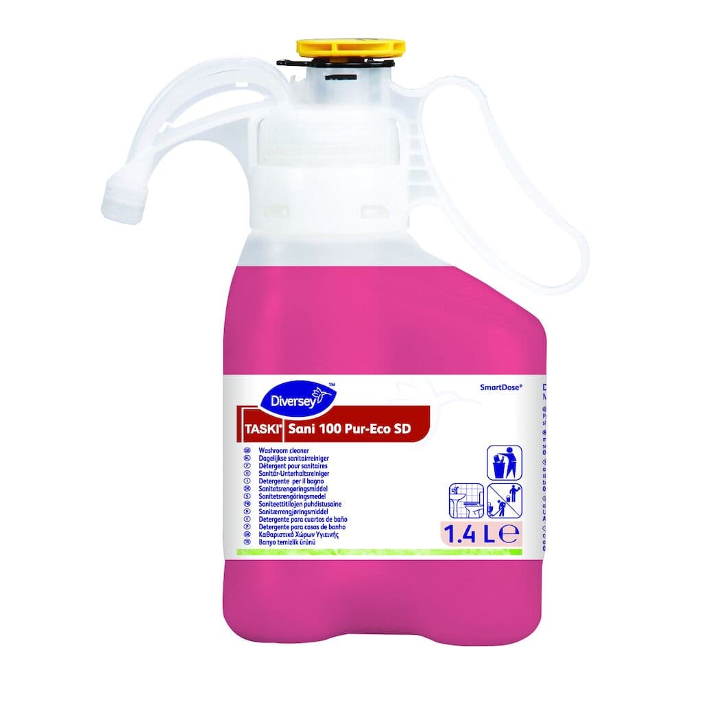 Diversey TASKI Sani 100 Pur-Eco SmartDose® – Detergente Ecológico para Casas de Banho com Sistema SmartDose®