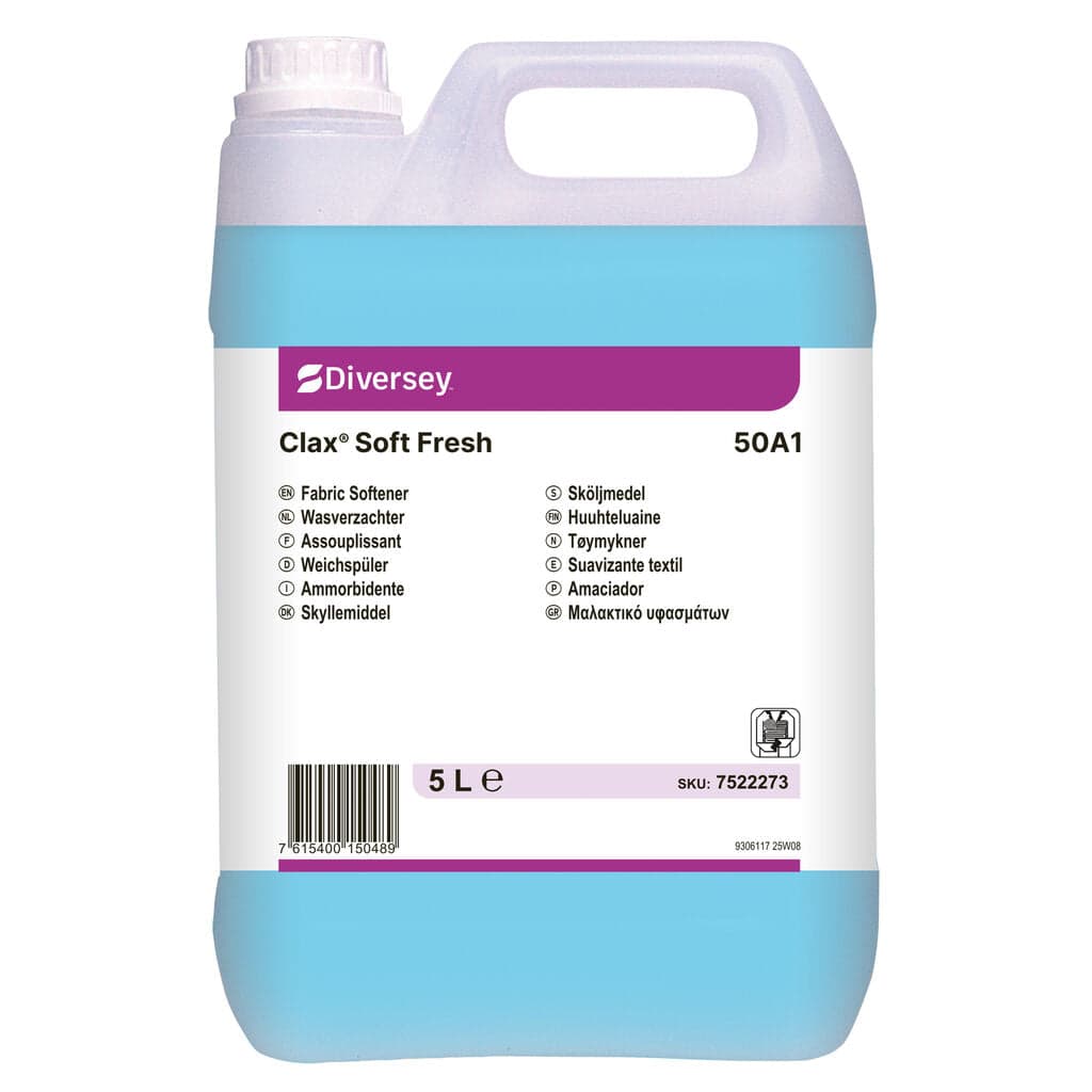 Diversey Clax Soft Fresh 50A1 – Amaciador Líquido para Lavandaria Profissional