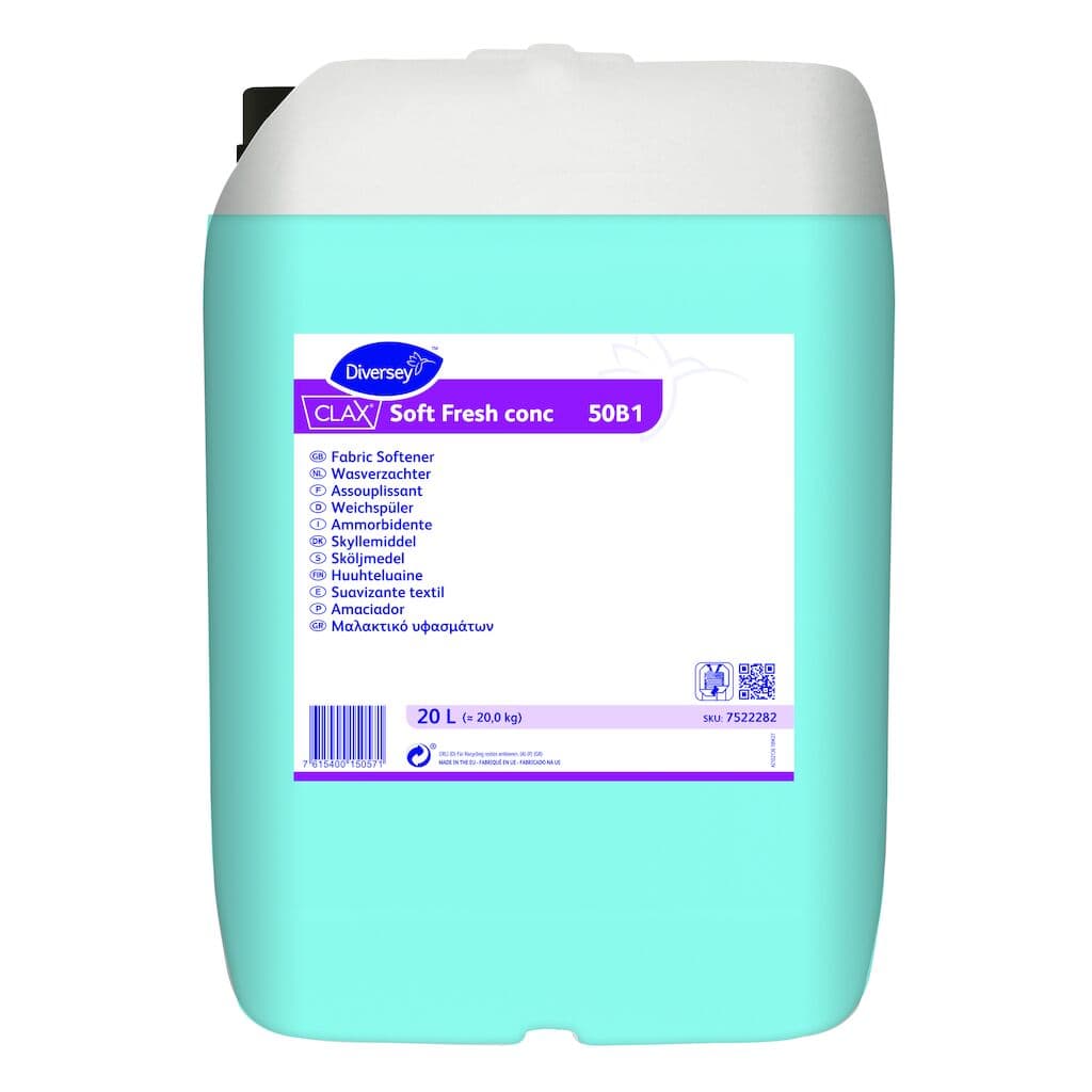 Diversey Clax Soft Fresh conc 50B1 – Amaciador Concentrado para Lavandaria Profissional