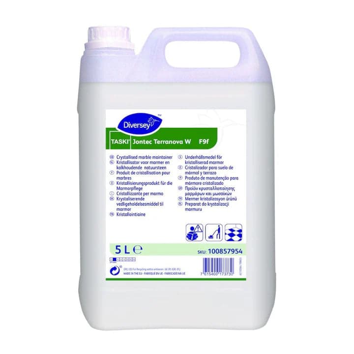 Diversey TASKI Jontec Terranova W F9f – Cristalizador em Spray para Mármore e Pedra Calcária 5L