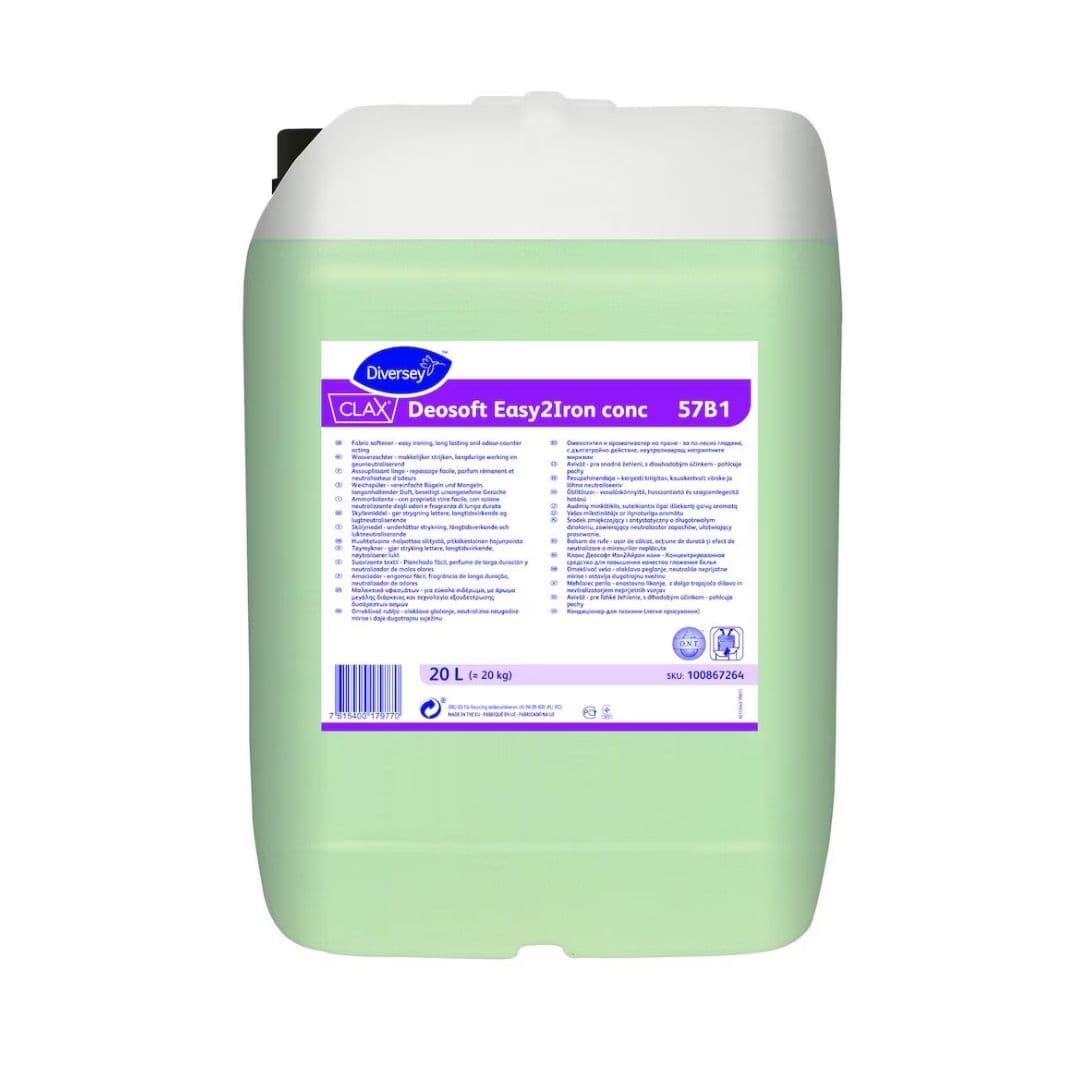 Diversey Clax Deosoft Easy2Iron - Amaciador concentrado com efeito engomar fácil e neutralizador de odores