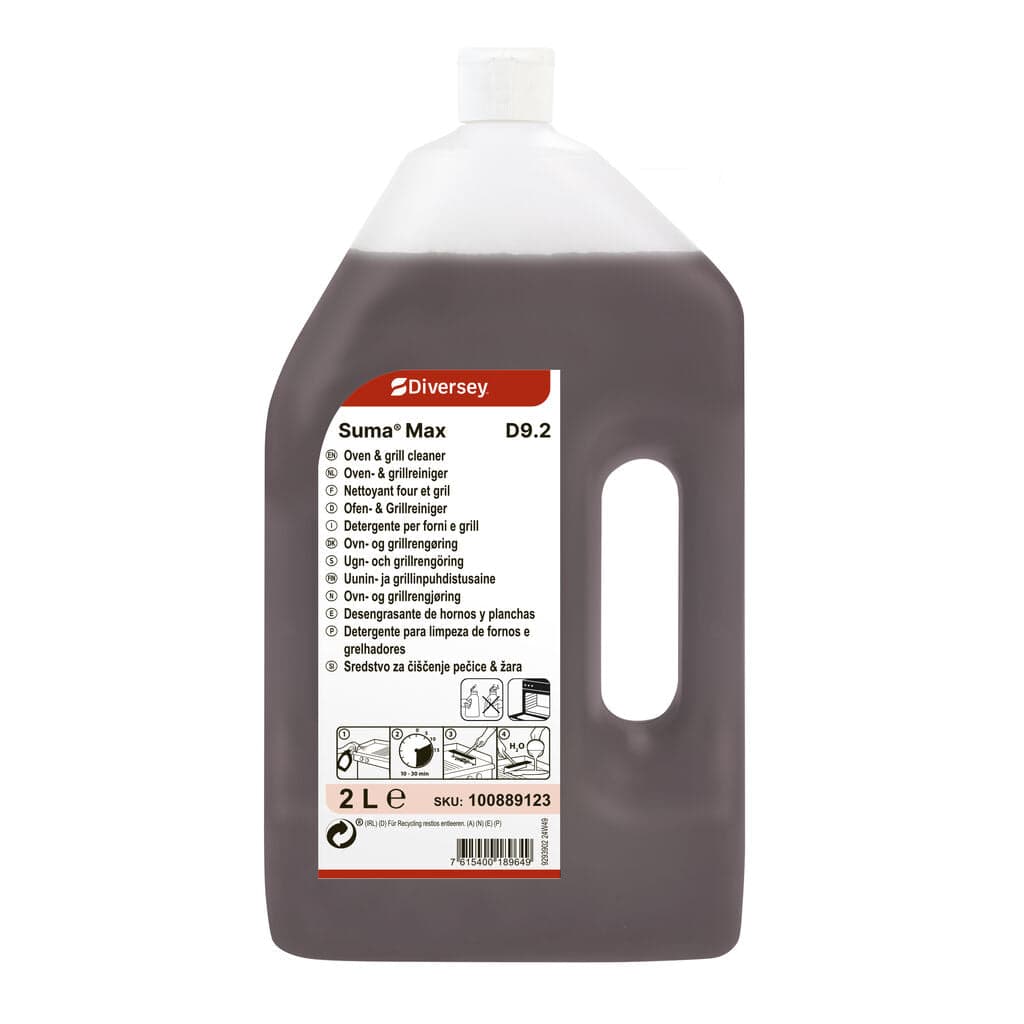 Diversey Suma Max D9.2 – Detergente Alcalino para Fornos e Grelhas 2L