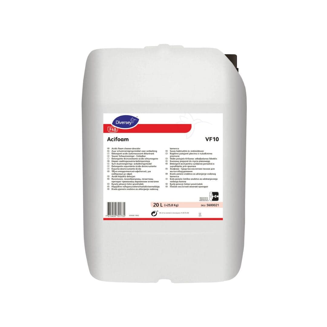 Diversey Acifoam VF10 - Detergente ácido espumante para desincrustação industrial