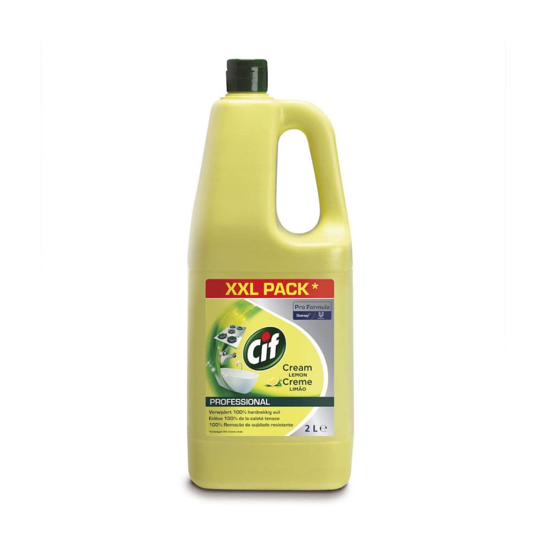 Cif Pro Formula Creme Limão – Creme de Limpeza Abrasivo para Superfícies Laváveis 2L