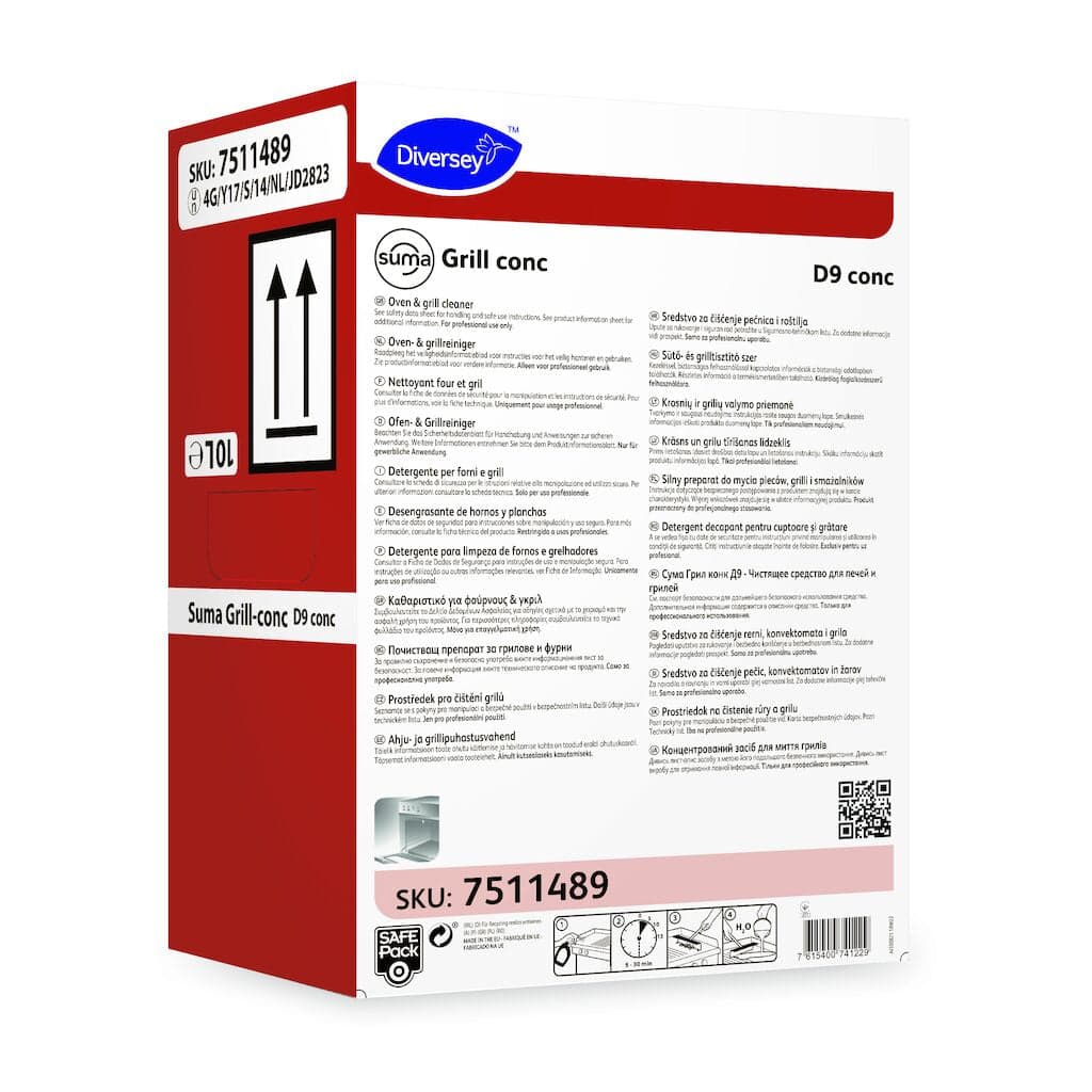 Diversey Suma Grill conc D9 conc – Detergente Concentrado para Fornos e Grelhadores 10L