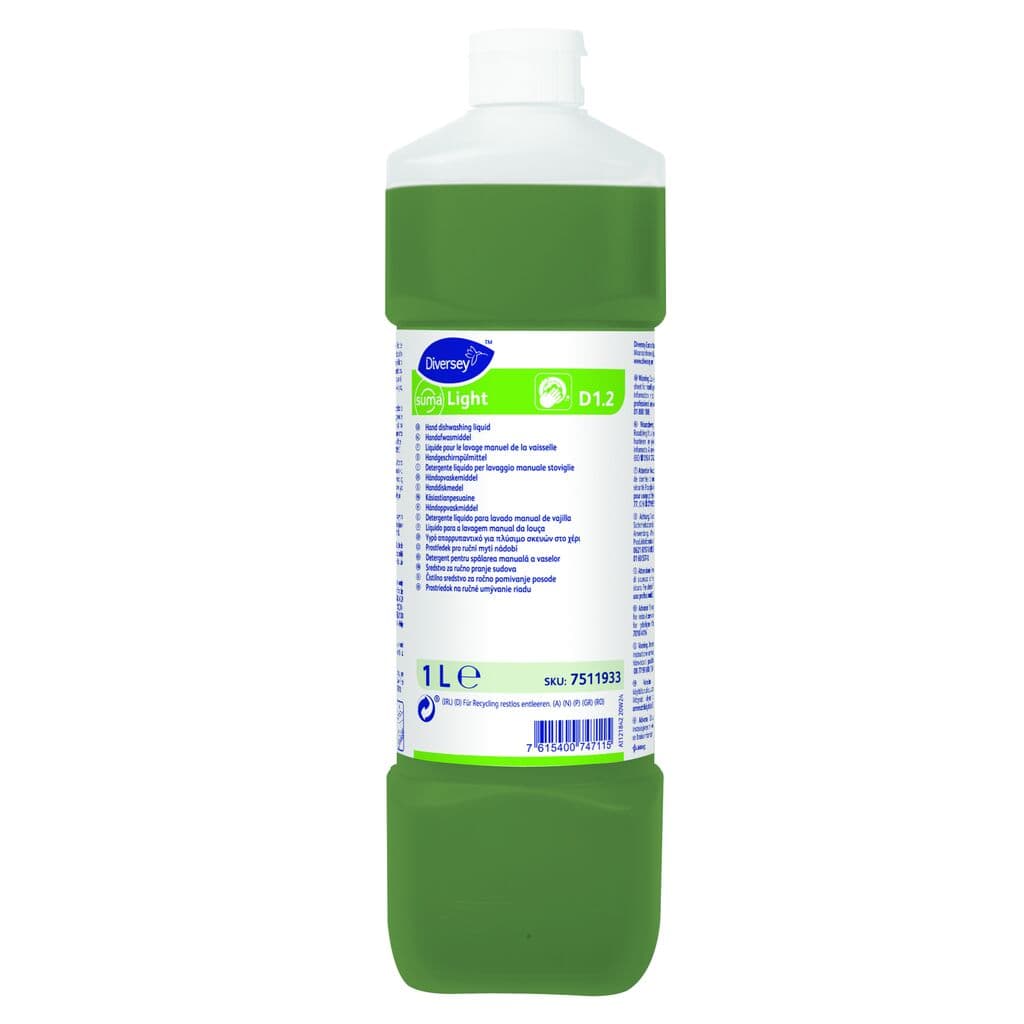 Diversey Suma Light D1.2 – Detergente para Lavagem Manual de Loiça