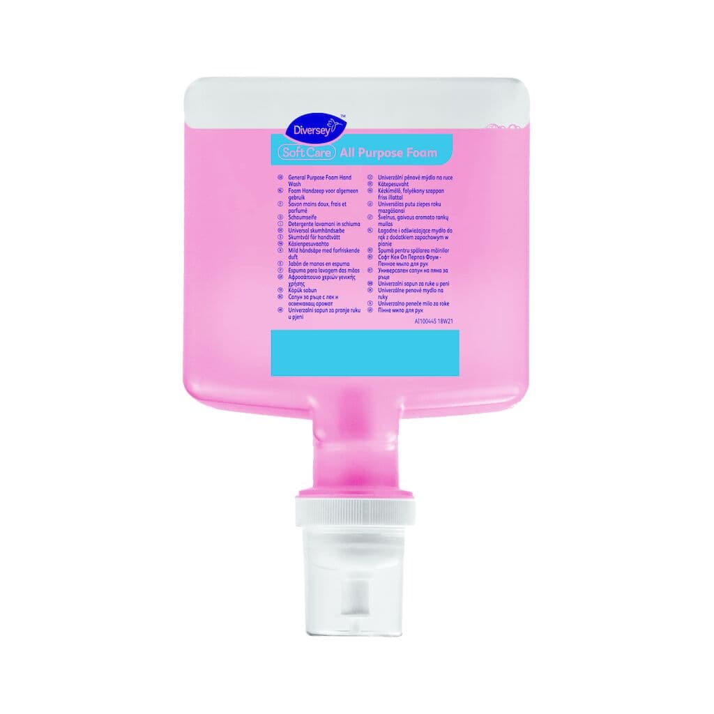 Diversey Soft Care All Purpose Foam – Sabonete Espuma para Lavagem das Mãos com Fragrância Floral 1.3L