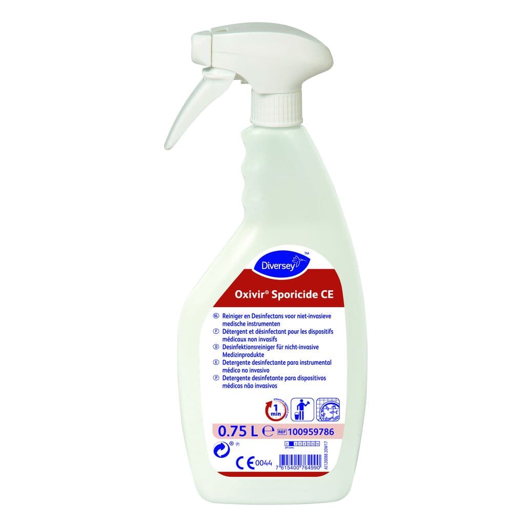 Diversey Oxivir Sporicide CE – Detergente Desinfetante Esporicida para Dispositivos Médicos Não Invasivos