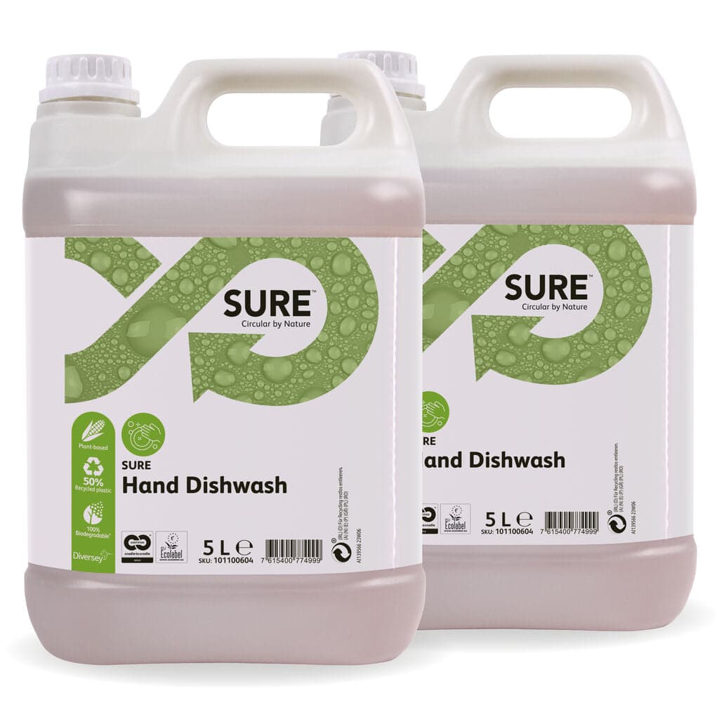 SURE Hand Dishwash – Detergente Concentrado para Lavagem Manual de Louça à Base de Plantas 5L