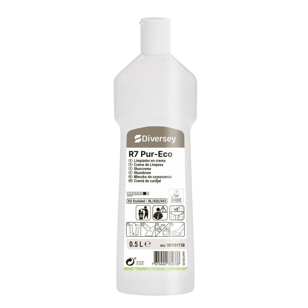 Diversey R7 Pur-Eco – Creme de Limpeza Ecológico Não Abrasivo para Superfícies Duras 500ml