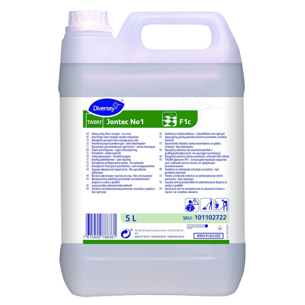 Diversey TASKI Jontec No1 – Decapante Forte para Pavimentos sem Necessidade de Enxaguamento 5L