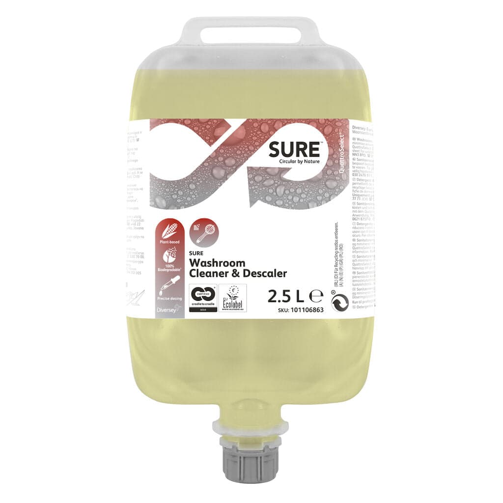 SURE Washroom Cleaner & Descaler QuattroSelect – Detergente Desincrustante para Casas de Banho 2,5L