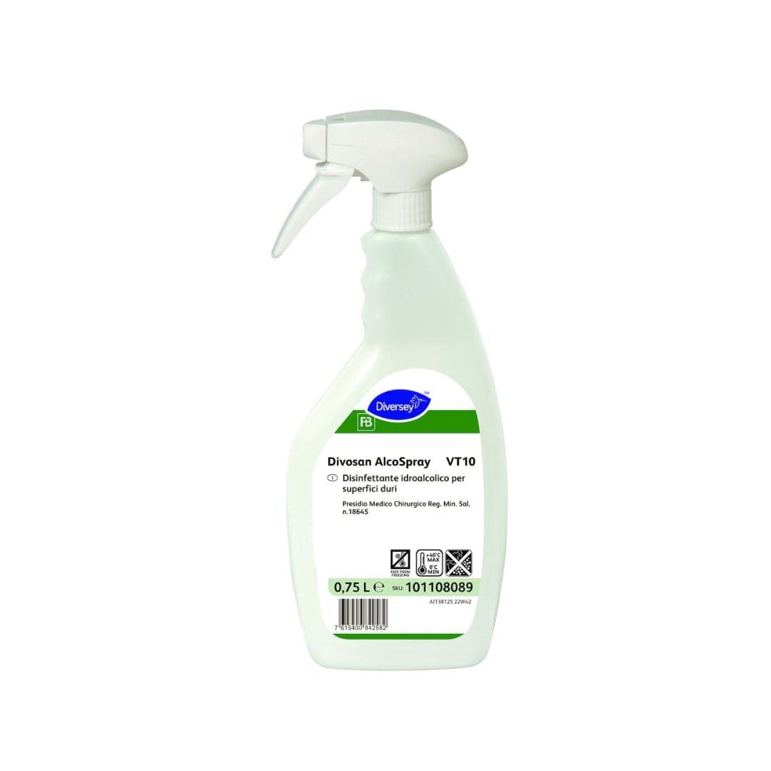 Diversey Divosan AlcoSpray VT10 - Desinfetante alcoólico pronto a usar para superfícies na indústria alimentar