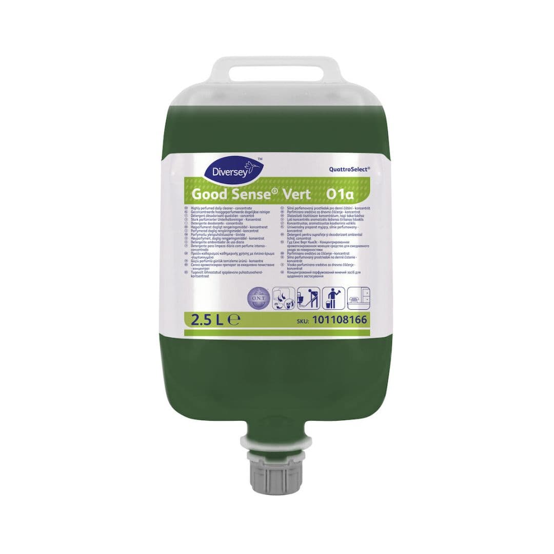 Diversey Good Sense Vert QS O1a – Detergente Multiusos Perfumado para Limpeza Diária 2,5L
