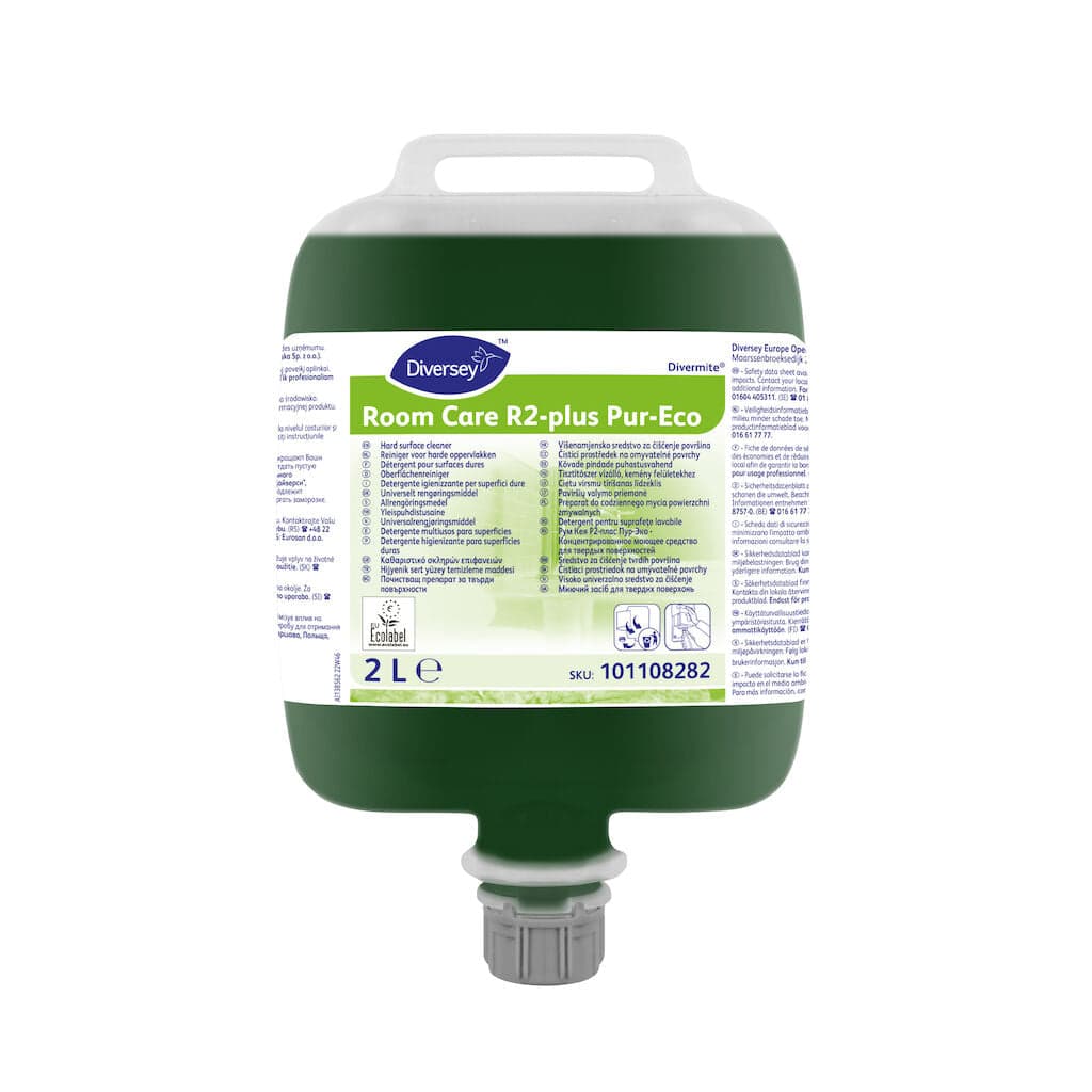 Diversey Room Care R2-plus Pur-Eco – Detergente Concentrado para Superfícies Duras 2L