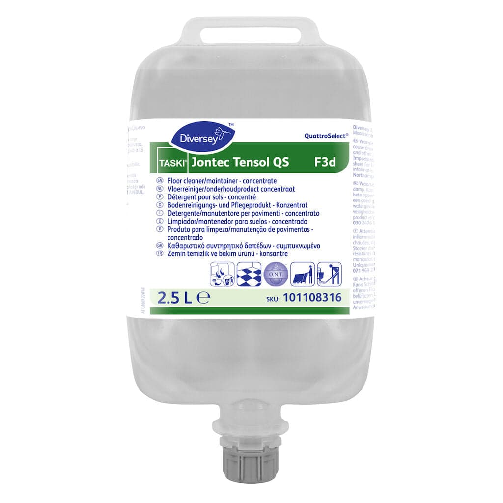 Diversey TASKI Jontec Tensol F3d – Detergente de Limpeza e Manutenção para Pavimentos em Sistema QuattroSelect 2,5L