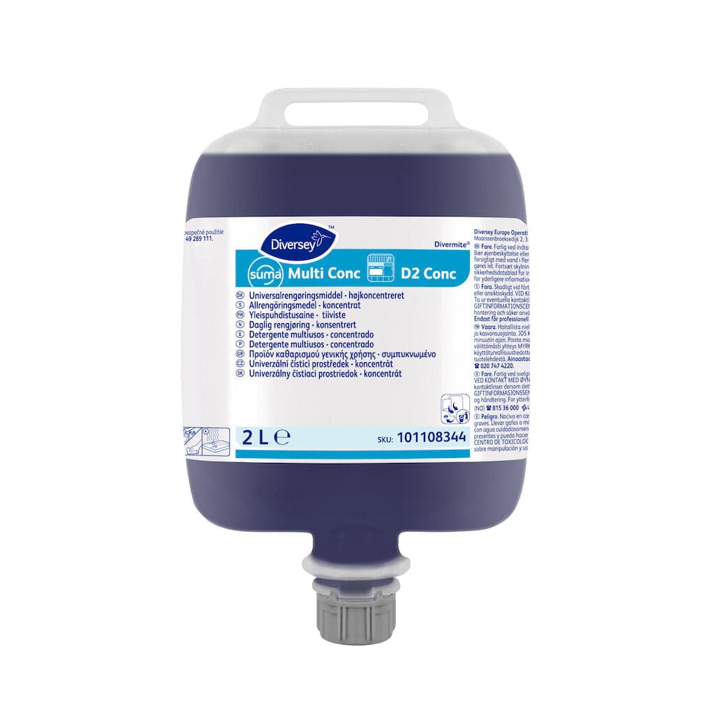 Diversey Suma Multi Conc D2 Conc – Detergente Multiusos Concentrado para Cozinhas