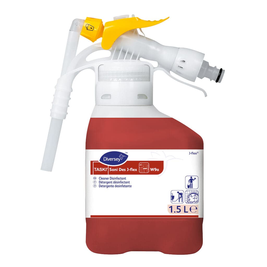 Diversey TASKI Sani Des W9a – Detergente Desinfetante para Casas de Banho J-Flex® 1,5L