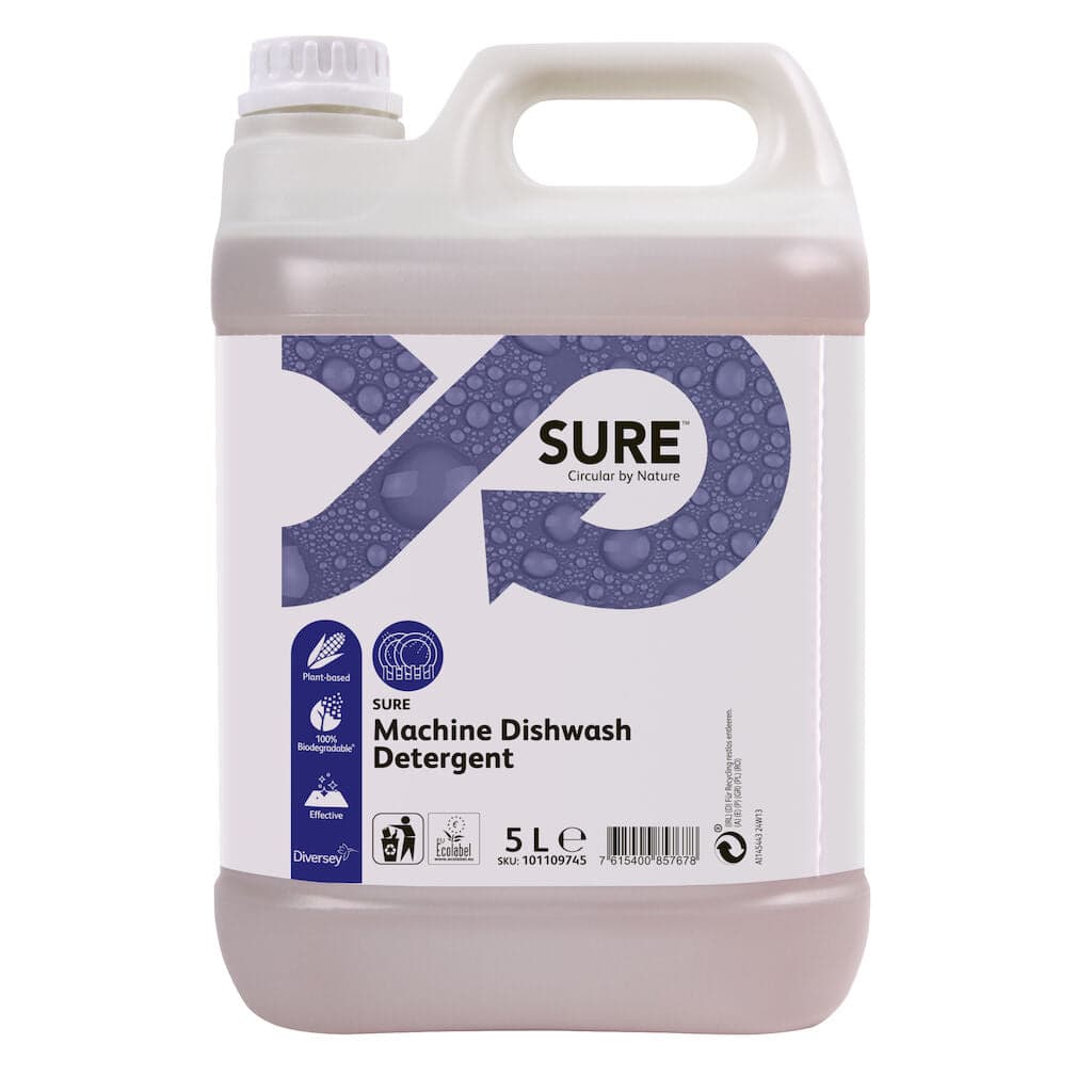 Diversey SURE Machine Dishwash Detergent – Detergente Ecológico para Máquinas de Lavar Loiça 5L