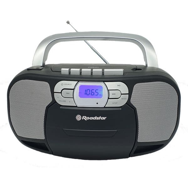 Roadstar Rádio Gravador com CD e Cassete RCR-4635UMP/BK