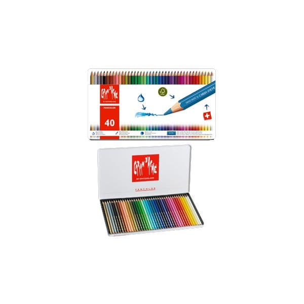 Caran d'Ache Lápis de Cor Fancolor Cx. Metálica 40 Un.