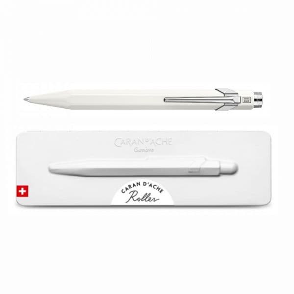 Caran D'ache Rollerball 849 White Preto