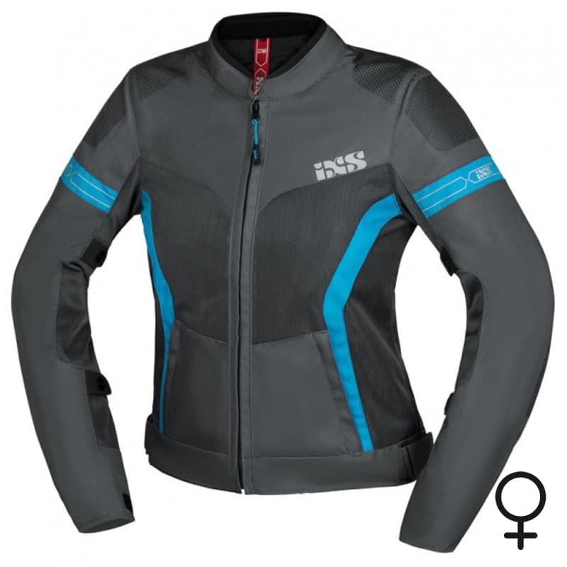 BLUSAO SENHORA MOTOCICLISMO IXS SPORTS TRIGONIS-AIR CINZA/AZUL