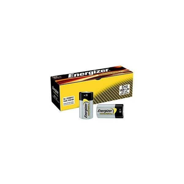 Energizer Alkaline Industrial Pack de 12 Pilhas Alcalinas D, LR20 E300716802
