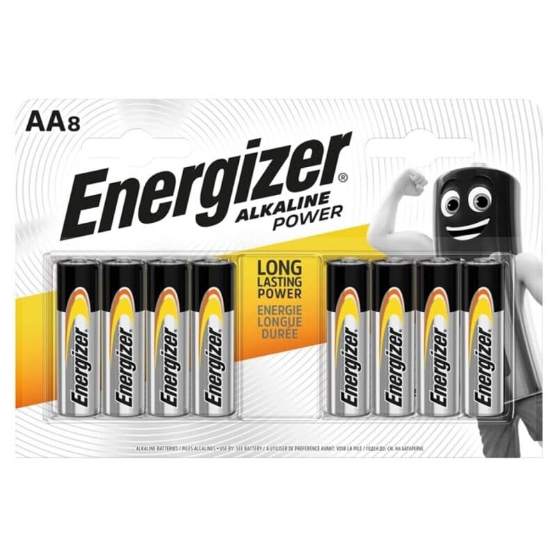 Energizer Alkaline Power Pack de 8 Pilhas Alcalinas AA LR6