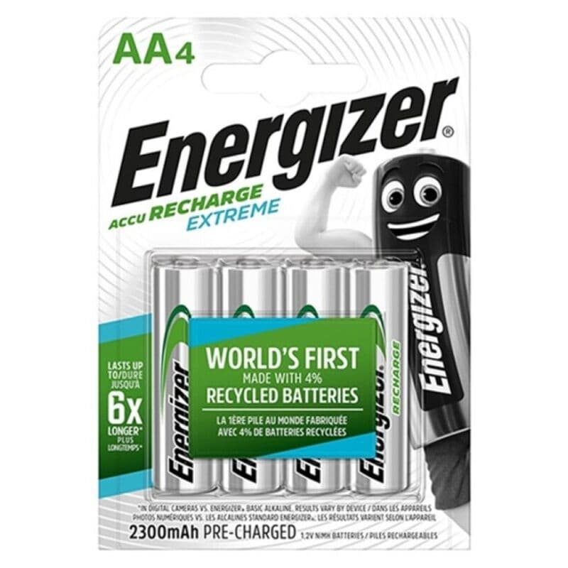 Energizer Extreme Pilhas Recarregáveis AA 2300mAh 1.2V 4 Un.