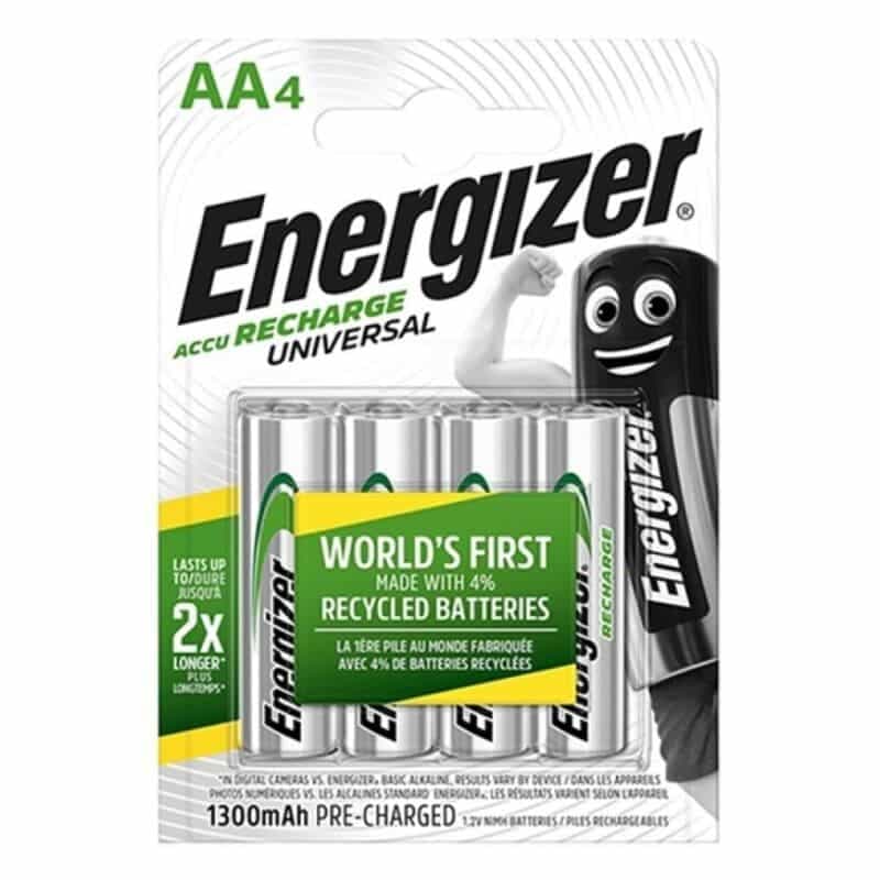 Energizer Pack 4 Pilhas Recarregáveis AA HR06 1300mHa