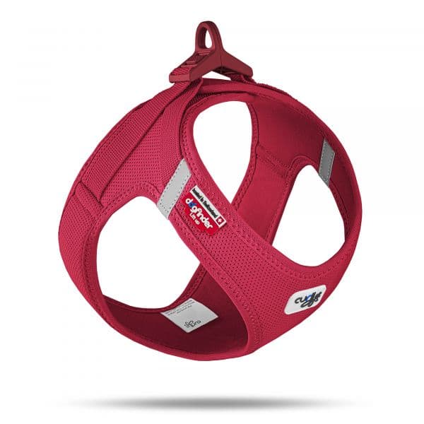 Curli Peitoral Clasp Air Mesh Vermelho Cães S Vermelho