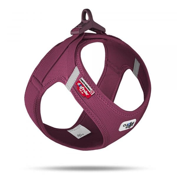 Curli Peitoral Clasp Air Mesh Bordeaux Cães Xs Bordeaux
