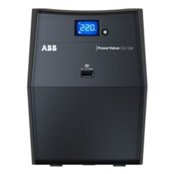 ABB 4NWP100170R0001 0,6kVA 360W Linha Interativa com LCD, 4xC13, USB e RS-232 Preta