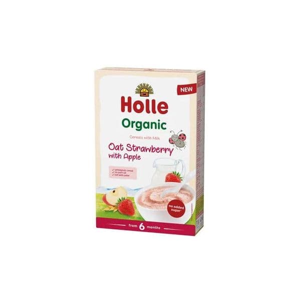 Holle Papa Láctea de Cereais com Morango e Maçã +6M 250g