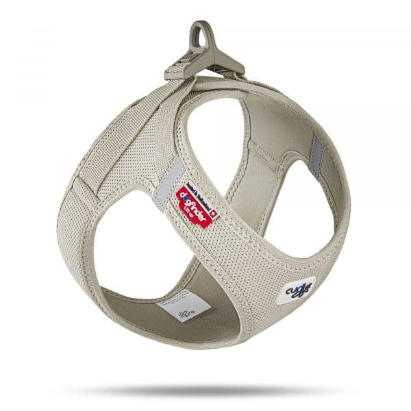 Curli Peitoral Clasp Air Mesh Creme Cães L Creme