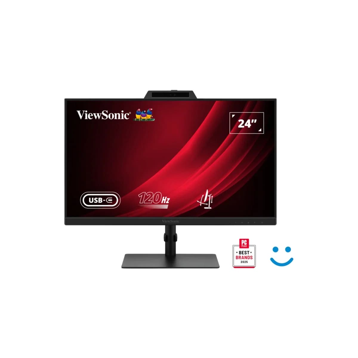 Monitor ViewSonic 24" VG2441V FHD 120Hz Webcam USB-C Pivot