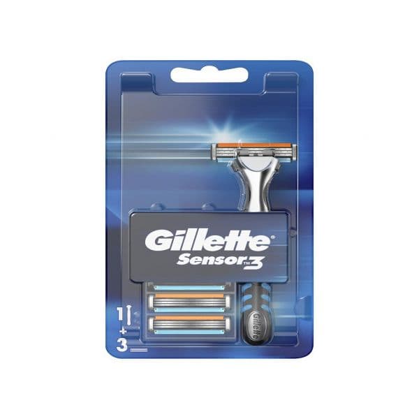 Gillette Maquina Barbear Maquina Sensor 3 + 3 Recargas